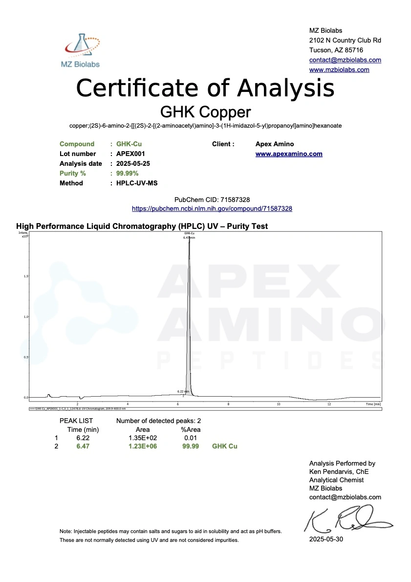 GHK-Cu (Copper Peptide) - 100MG - Image 2
